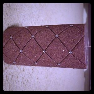 Purple glittery crystal gem candle